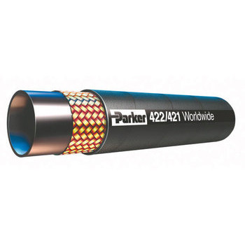 PARKER 422Hydraulic Hose, 1-Braid, -40 to 212 deg F, Black, Domestic