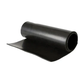Black Neoprene Rubber Sheet, 1/4 in Thk