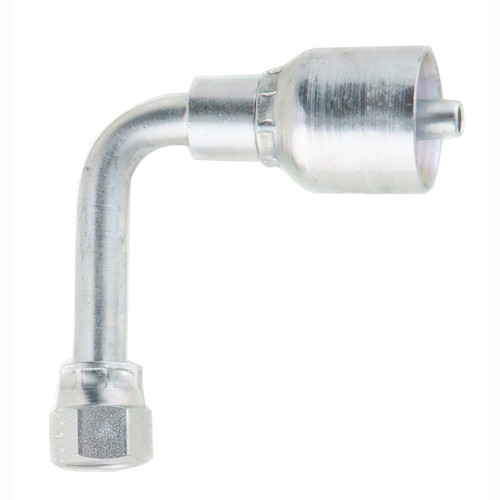 PARKER 43 Series Hydraulic Hose Elbow,Crimp Style,37 deg Female JIC Swivel x Crimp End,90 deg,Steel,Domestic