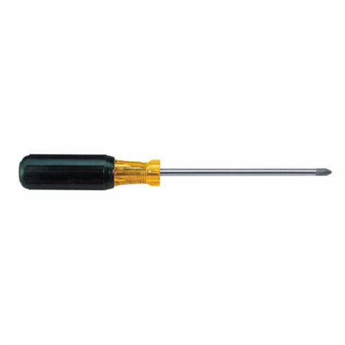 Screwdriver, Round Shank, Vanadium Steel Shank, ASME B107-15, Cushion Grip,  Domed, Acetate Handle