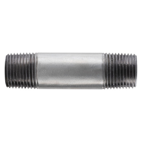 Pipe Nipple, 4 in, NPT End, SCH 40, 175 psi, 400 deg F, Hot Dipped,  Welded, Steel, Galvanized, Domestic