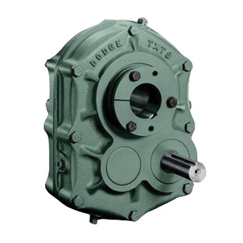 DODGE TXT Reducer, Standard Double, 15:1 Gear, Solid Shaft Input, Twin Tapered Bushed Bore Output, Oil, Gray