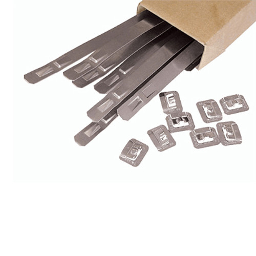 Band Clamp, Smooth,  Preformed, 0.03 in Thk, 3/4 in Wd, 201 Stainless Steel, Domestic