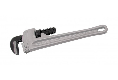 Straight Pipe Wrench, Heavy Duty, Hook and Heel Jaw, Alloy Steel Jaw, 180 deg Head, Standard, 1-1/2 to 6 in
