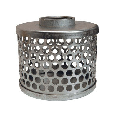 Basket Strainer, Standard Round Hole, NPSM, Steel, Zinc Plated, 2 to 4 in