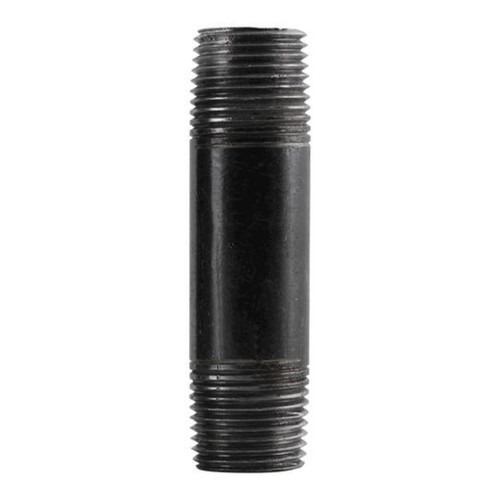 Pipe Nipple, 1-1/4 in, NPS End, SCH 40, 229 psi, 400 deg F, Welded, Steel, Black