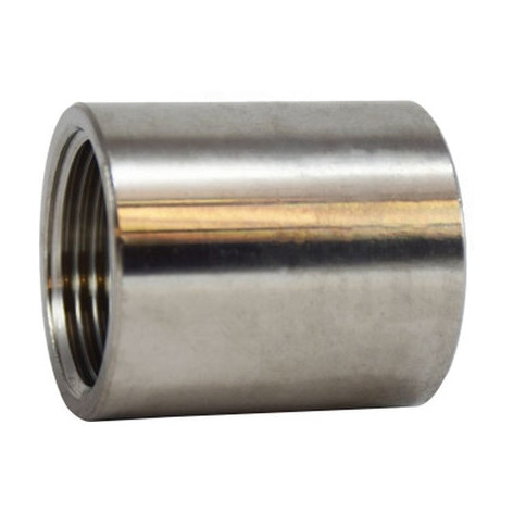 Machined Coupling, Coupling, FNPT End, Class 150, 150 lb, 316 Stainless Steel