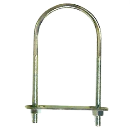 U-Bolt, Standard, Imperial, 1-1/2 in Lg Thread, Zinc Chromate, 5/16 in-18 Dia