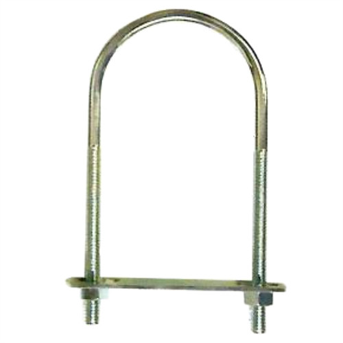 U-Bolt, Standard, Imperial, 1-1/2 in Lg Thread, Zinc Chromate, 5/16 in-18 Dia