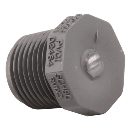 Plug, Plug, NPT End, SCH 80, PVC