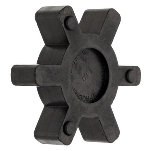 Spider Coupling, Curved, 110 Coupling, 3.31 in od, Curved Jaw, 756 in-lb Torque, 3600 rpm Max, Buna-N