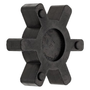 Spider Coupling, Curved, 110 Coupling, 3.31 in od, Curved Jaw, 756 in-lb Torque, 3600 rpm Max, Buna-N