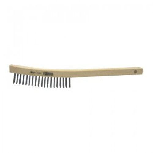 Scratch Brush, Hardwood Block, 1 in wd Block, 1 in Lg Trim, 1 in Trim, 3 Row, Curved, Wood Handle, 13-1/2 in Lg Scratch Brush, Hardwood Block, 1 in wd Block, 1 in Lg Trim, 1 in Trim, 3 Row, Curved, Wood Handle, 13-1/2 in Lg