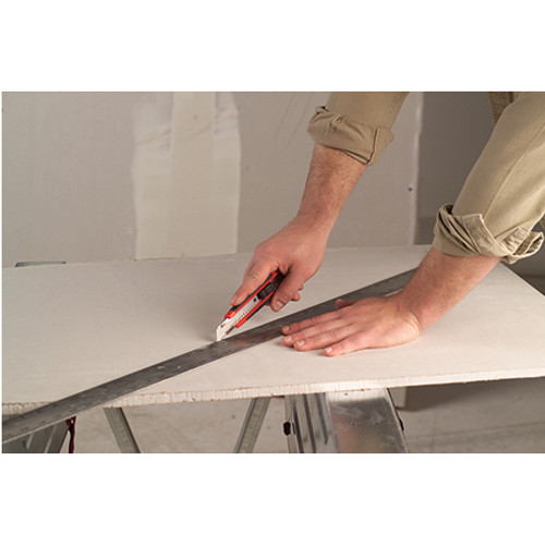 Utility Knife, Auto-Lock,  Heavy Duty, Carpeting,  Drywall,  Wallcovering,  Vinyl Applicable, 18 mm Lg Blade, Stainless Steel Blade