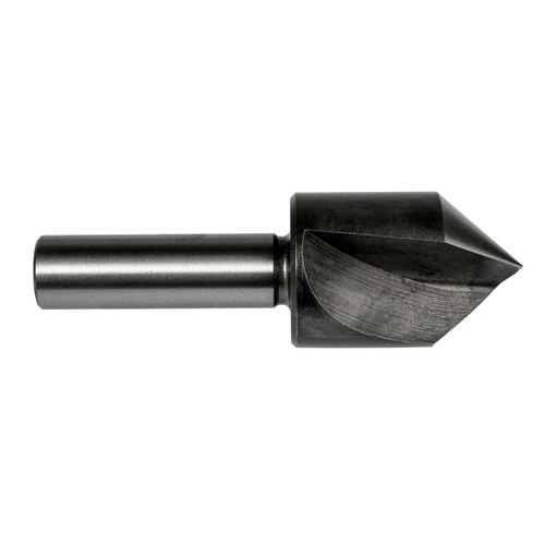 DORMER Countersink, Single End, 3/8 in Dia Body, 1-21/32 in Lg, 25/32 in Lg of Cut, Straight Shank, 1/4 in Dia Shank, Right Hand Cut, 9-1/2 mm Min Dia Cut, Bright