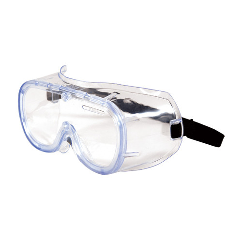 Goggle, Protective, Clear Frame, Vinyl Frame, ANSI Z87.1, Unisex, Universal, Uncoated Lens, Clear Lens, Solid