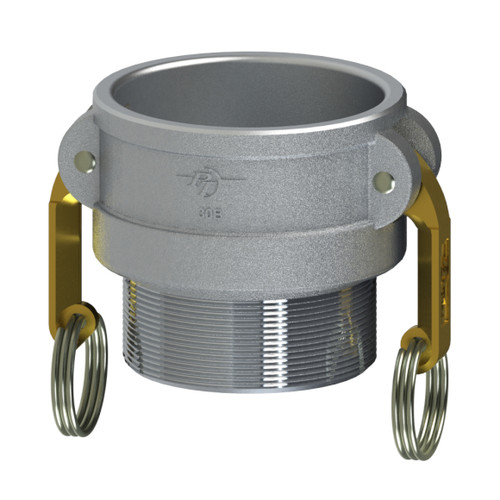 Coupler, Type B,  Cam and Groove, Coupler, 1 in, Female Coupler x MNPT End, 2-1/2 in Lg, 250 psi, -150 deg F, Brass, 2.44 in dia, Casting, Domestic
