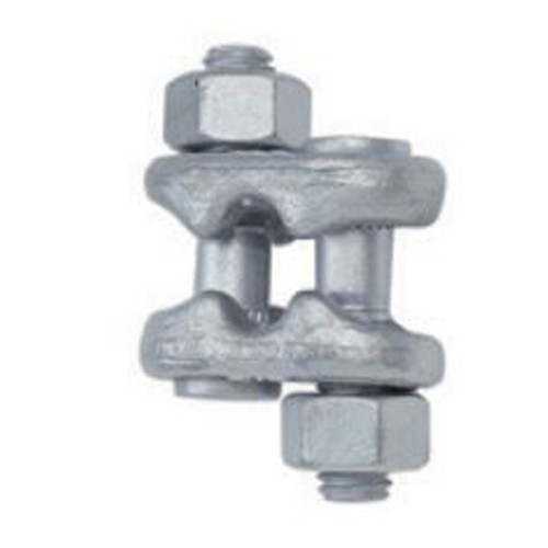 Wire Rope Clip, Double Saddle, 7/16 to 1/2 in, Steel, 3 Clip Min, 11 in Rope Turn Back, 65 ft-lb Min Torque, Galvanized
