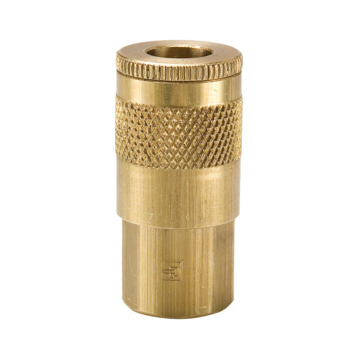PARKER Coupler, 20 Series, Quick Connect,  Pneumatic, Tri-Chrome, 2.96 in lg,  1.19 in OD,  1/2 in-14 NPTF Thread, Coupler, 1/2 in, Quick Connect Coupler x FNPT End