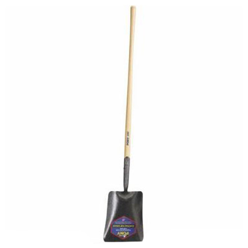 Dirt Shovel, 47 in Lg Handle, 12 in Lg Blade, 9-3/4 in Wd Blade, Forged Steel Blade, White Ash Handle, Straight, Square Point Blade Dirt Shovel, 47 in Lg Handle, 12 in Lg Blade, 9-3/4 in Wd Blade, Forged Steel Blade, White Ash Handle, Straight, Square Point Blade