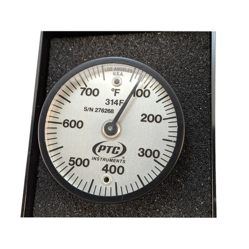Thermometer, Dual Magnet Surface, 50 to 750 deg F, Aluminium dial
