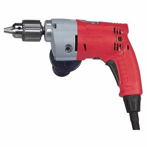 Electric Drill Kit, Grounded, Heavy Duty, Metal, Plastic Housing, Pistol Grip, Black, Gray, Red Color, Variable Speed Trigger Switch, 10.5 in Lg, Kit, 120 VAC, Reconditioned