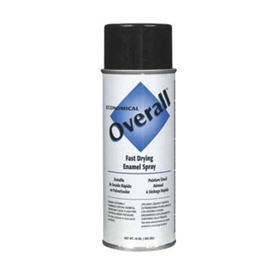 Spray Paint, 16 oz Container, Aerosol Spray Can, Liquid, Black , Flat, 5 to 8 sq-ft/can, 50 to 100 deg F, 545 g/L VOC, Solvent