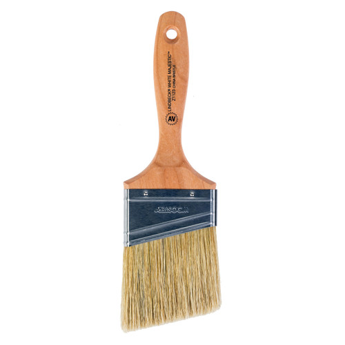 Paint Brush, 2-15/16 in Lg, 3 in Brush, China Bristle Brush, 11/16 in Ferrule, Stainless Steel Ferrule, Sealed, Wood Handle