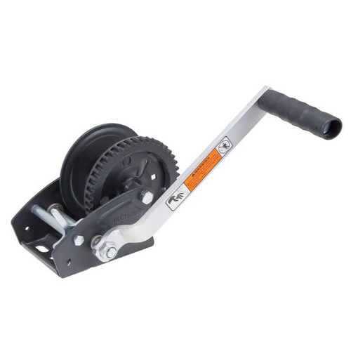 Pulling Winch, 1600 lb, Suitable For Horizontal Pulling Applications,  Vertical Lifting Applications, Carbon Steel, Zinc Plated, 9-1/2 in Handle