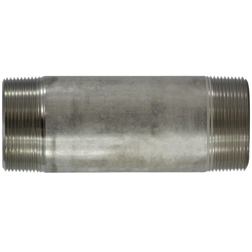 Pipe Nipple, Standard, 2 in, MNPT End, 3 in Lg, SCH 40, 150 psi WOG, -60 to 450 deg F, Welded, 316 Stainless Steel, Corrosion Resistant, Import