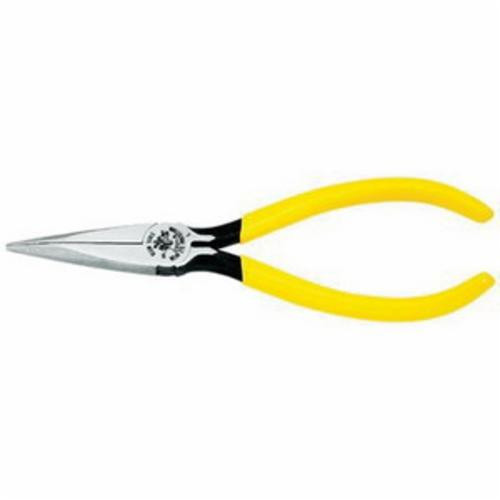 Long Nose Plier, Standard, Knurled Jaw, 1-1/2 in Lg Jaw, 11/16 in Wd Jaw, Steel Jaw, 5-5/8 in Lg, Plastic Handle, Yellow Color