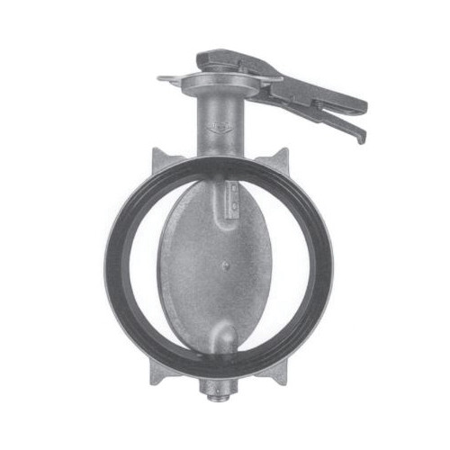 Butterfly Valve, 3 in, Flanged End, 200 deg F, Lever Handle, 8-9/16 in Lg Inlet to Outlet, Aluminium Body, Ductile Iron Disc, Stainless Steel Stem & Pin