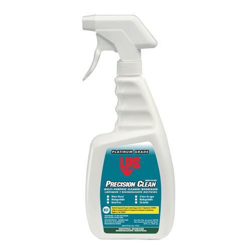 LPS Precision Clean Degreaser, Multi-Purpose, 28 oz Container, Trigger Spray Bottle, 28 oz, Liquid, Clear , Mild Citrus, 0.0038 VOC, 12.5 to 13, 1.01 Specific Gravity