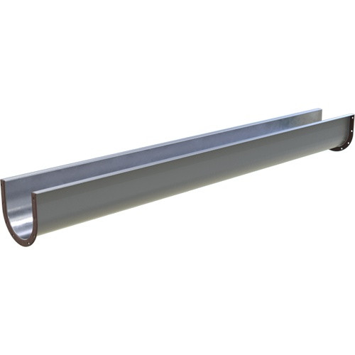Conveyor Screw Trough, Formed Flange U-Shape, 12 in Dia, 144 in Lg, Steel Conveyor Screw Trough, Formed Flange U-Shape, 12 in Dia, 144 in Lg, Steel