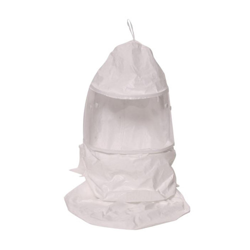 Air Hood, Double Bib, Suitable For CC20 Series Airline Respirator, Tychem®, White , 13 in wd,  22 in lg,  18 in ht