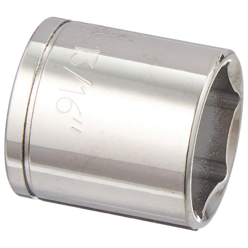 Socket, Imperial, 3/8 in Drive, Shallow Length Socket, 13/16 in Socket, 1-1/8 in Lg, 9/16 in Dp Open, 1-1/8 in Wd Drive End, 1-1/8 in Wd Socket End