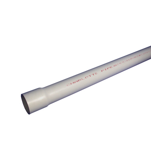 Pipe, 1 in, Belled End, 1.315 in od, 20 ft Lg, 0.133 in Thk, SCH 40, 450 psi Working, 73 deg F, PVC, White , ASTM D1784/D1785/D2665,  NSF 14/61, Domestic