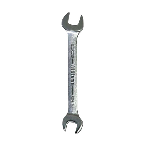 Open End Wrench, Metric, Open End, 0.23 x 0.27 in Wrench Open, 3-13/16 in Lg, 45 deg Offset, 19/32 in Wd Open End, 5/32 in Thk Open End, Double Head, Flat