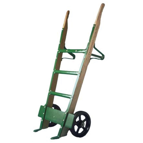 Cotton Truck, General Purpose, 1500 lb, 61 in Ht, Green , Straight, Mold-On Rubber Wheel, 3 in Dp Noseplate, 16-1/2 in Wd Noseplate