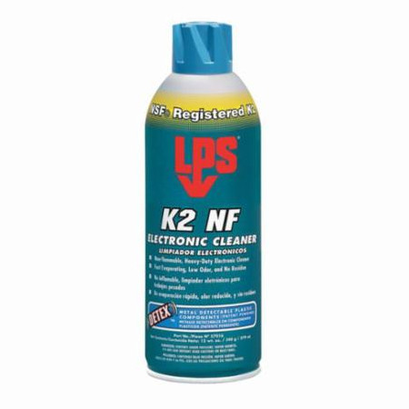 LPS K2 NF Electronic Cleaner, Fast Evaporating, 1, 2-trans-dichloroethylene,  Isopropanol, 16 oz Container, Aerosol Spray Can, 12 oz, Liquid, Clear,  Water White Color