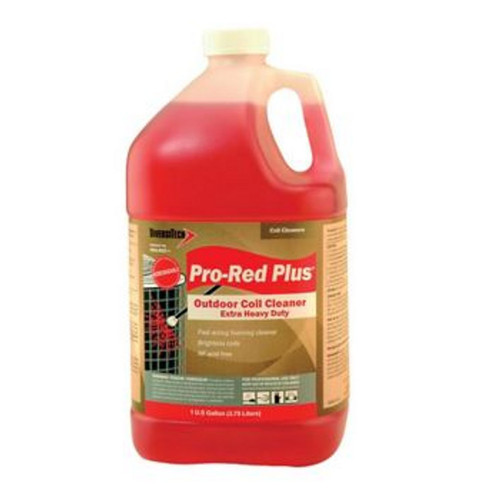 PRO RED Coil Cleaner/Brightener, Non-Acid, 1 gal Container, Liquid, Odorless, Water,  Sodium Hydroxide,  Sodium Carbonate,  Sodium Gluconate, 1.19 Specific Gravity