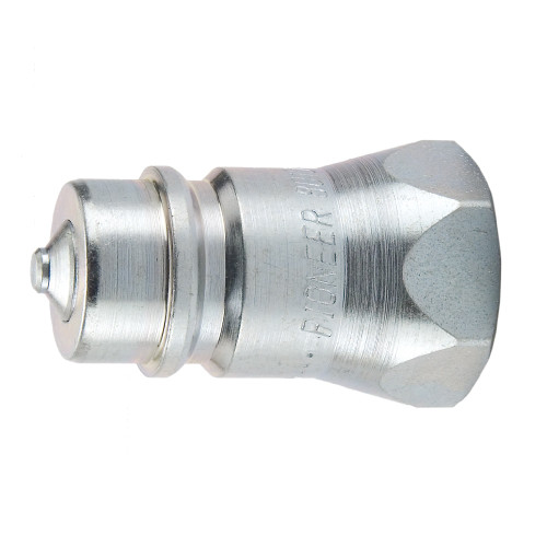 PARKER Hydraulic Quick Coupling, 3/8 in, Male Nipple x FNPT End, 0.94 in Hex, 3000 psi, -40 to 250 deg F, Steel, Domestic PARKER Hydraulic Quick Coupling, 3/8 in, Male Nipple x FNPT End, 0.94 in Hex, 3000 psi, -40 to 250 deg F, Steel, Domestic
