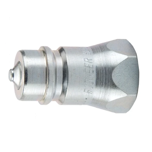PARKER Hydraulic Quick Coupling, 3/8 in, Male Nipple x FNPT End, 0.94 in Hex, 3000 psi, -40 to 250 deg F, Steel, Domestic