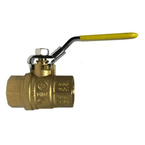Ball Valve, Straight, -22 to 302 deg F, Full Port, Cold Water,  Gas and Saturated Steam,  Oil, Locking Lever Handle, Chromium Plated Brass Ball, PTFE Stem Seal