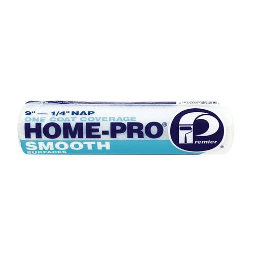 Paint Roller Cover, Consumer, 1/4 in Nap, 9 in Lg, Smooth Surface, Polyester, Melon Color