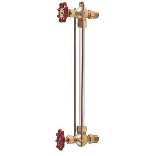 Water Gauge, Heavy Pattern, 200/400 psi, Bronze Calibration Unit, EPDM Gasket, Bronze Bushing, Glass Rod, 3/4 in MNPT, 400 to 100 deg F, Aluminium Wheel