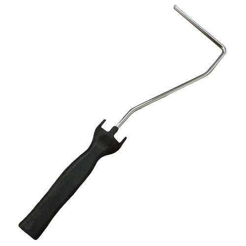 Roller Frame, 4 in Lg Roller, Suitable For Extension Poles,  Mini Roller, Steel Shank,  Plastic Threaded Grip