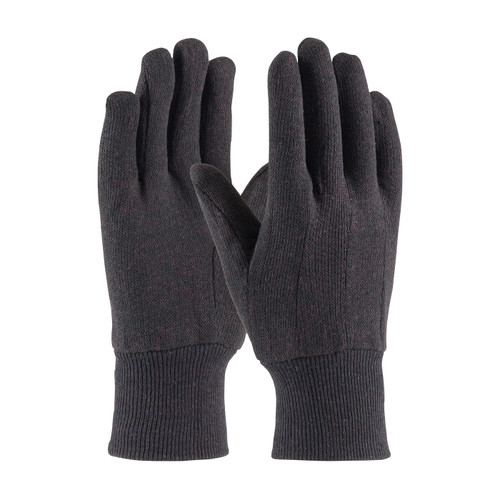 PIP General Purpose Gloves, Economy Weight, X-Large, Cotton,  Polyester Palm, Cotton,  Jersey,  Polyester, Brown , Clute Cut,  Full Finger,  Straight Thumb