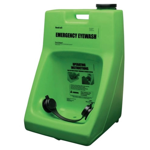 Eyewash Station, Stand,  Cart,  Wall Mount, Green , 15-1/2 in Wd, 22-1/2 in Ht