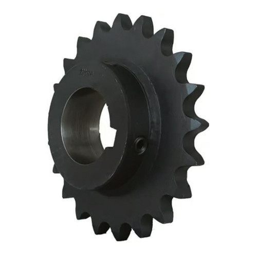 Roller Chain Sprocket, Type BS,  Single Strand, 4.32 in od, #50 Chain, 20 -Teeth, 3.995 in Dia Pitch, 3 in Dia Hub, 1/4-20 x 1/4 in Screw, 1 in Lg Thru Bore